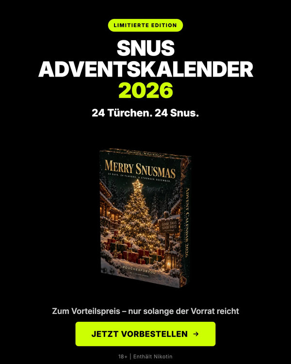 Snus Adventskalender 2026: Mild order Stark?