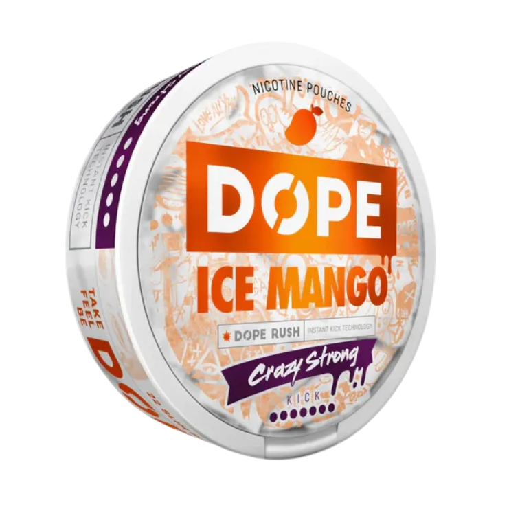Dope Ice Mango Crazy Strong Snus Dose - Pouchesforyou