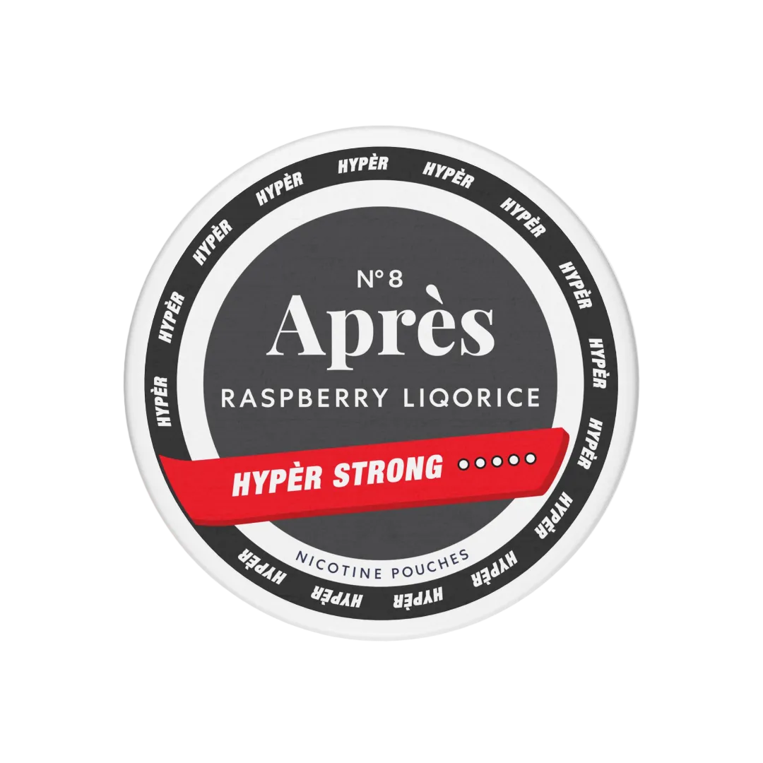No 8 Après Raspberry Licorice Hypèr Strong 20mg Snus Dose