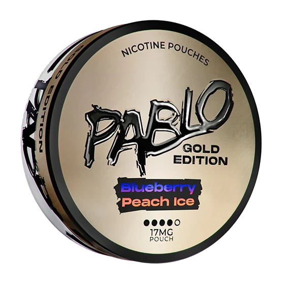 Pablo Gold Edition Blueberry Peach Ice.