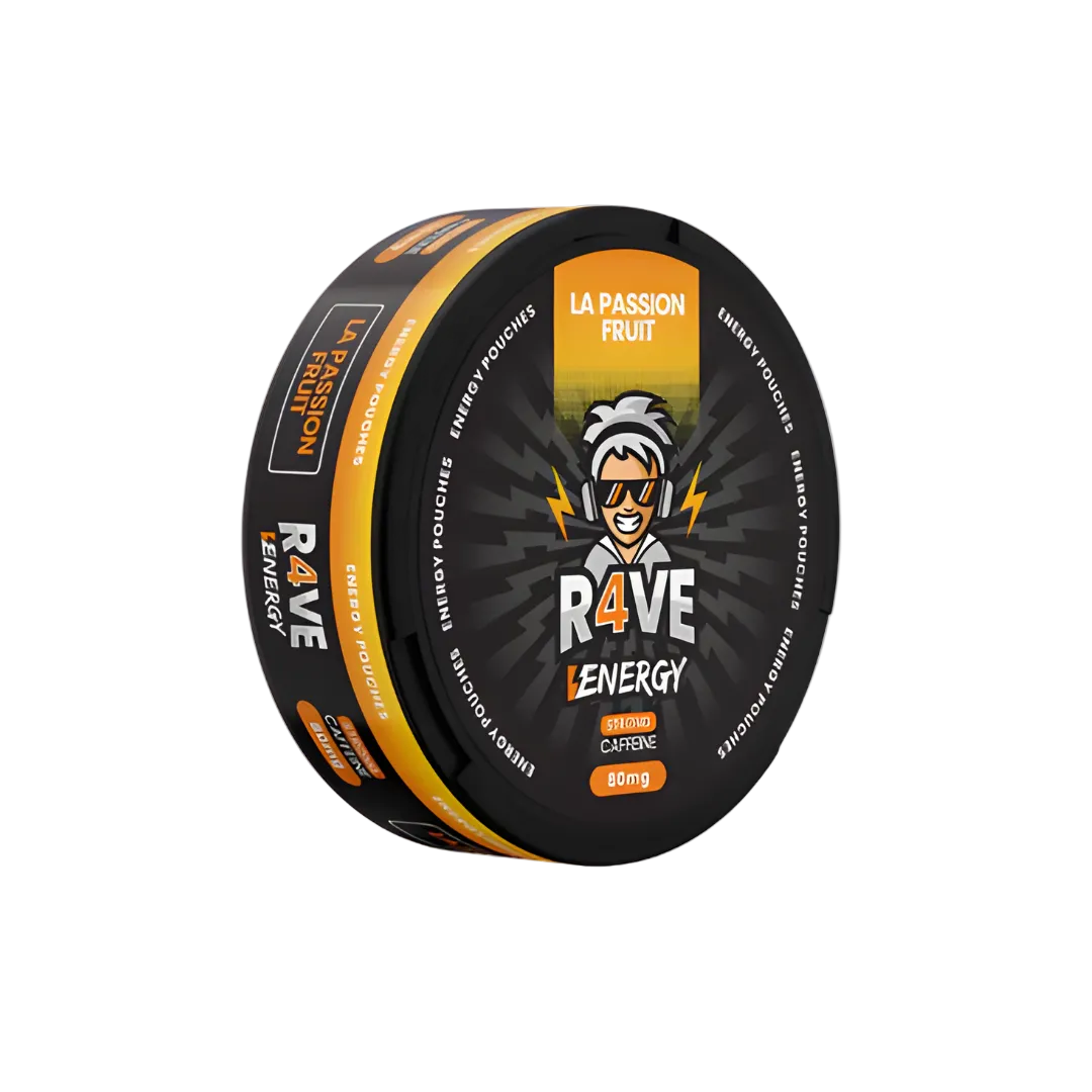 Rave Energy LA Passion Fruit 80mg Koffein Snus Dose