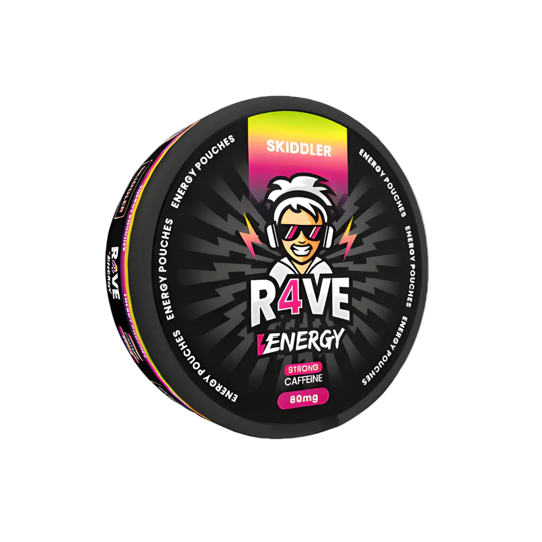 Rave Energy Skiddler 80mg Koffein Snus Dose