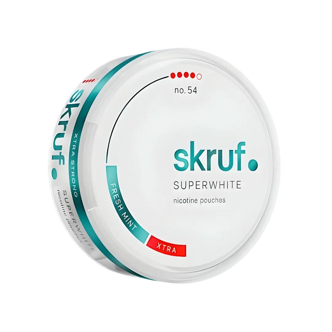 Skruf Superwhite NO.54 Fresh Mint Xtra Snus Dose
