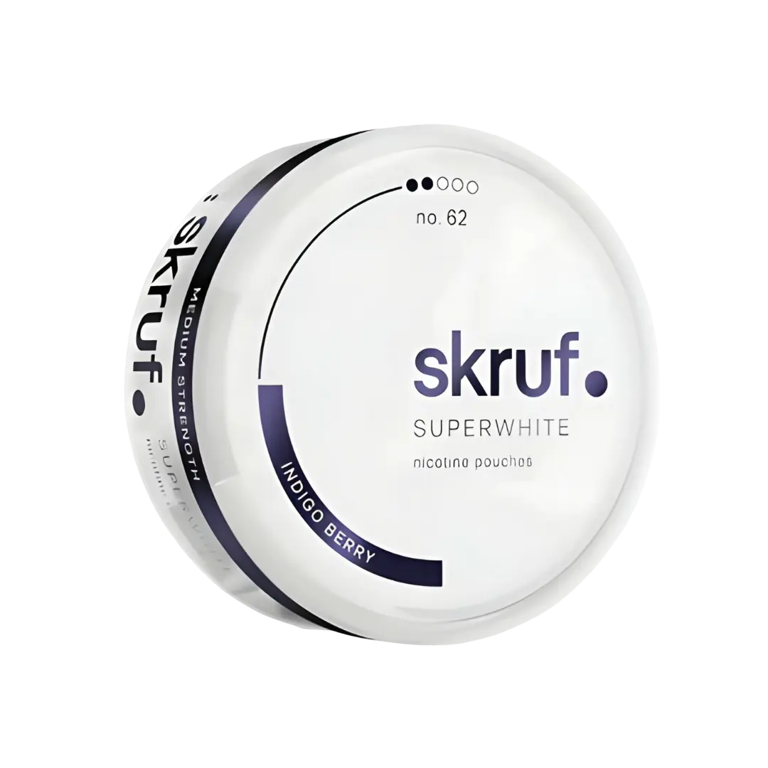 Skruf Superwhite NO.62 Indigo Berry Snus Dose