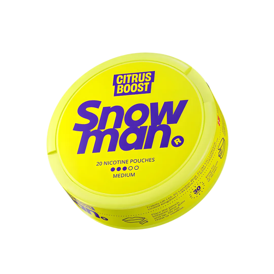 Snowman Citrus Boost Medium 9mg 20 Pouches Snus Dose Pouchesforyou