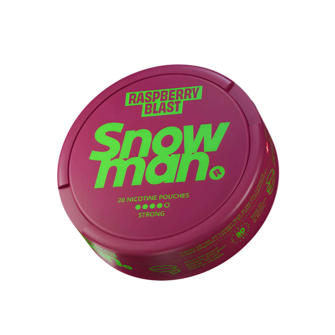 Snowman Raspberry Blast Strong 12mg 20 Pouches Snus Dose Pouchesforyou
