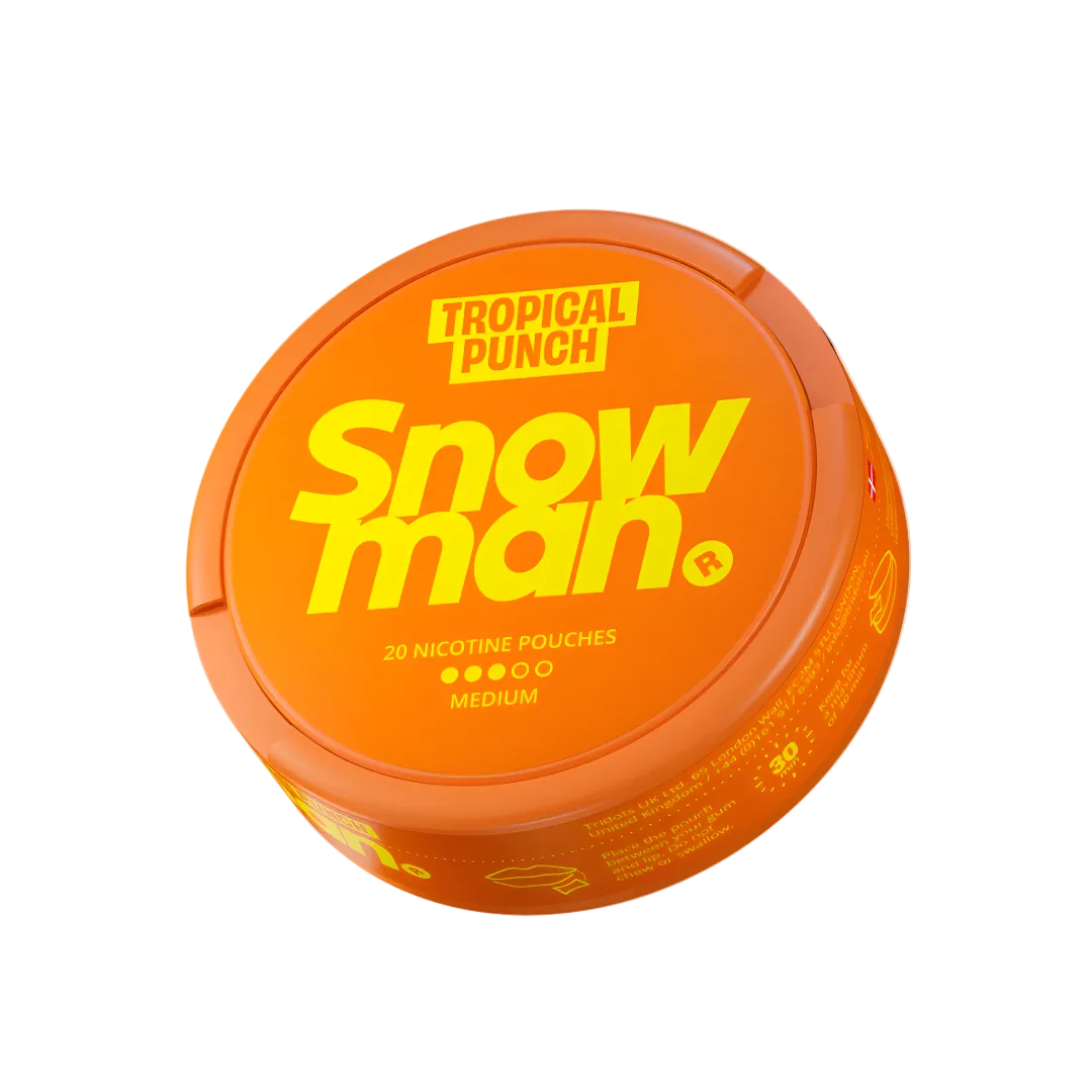 Snowman Tropical Punch Medium 9mg 20 Pouches Snus Dose Pouchesforyou