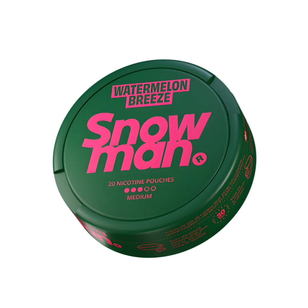 Snowman Watermelon Breeze Medium 9mg 20 Pouches Snus Dose Pouchesforyou