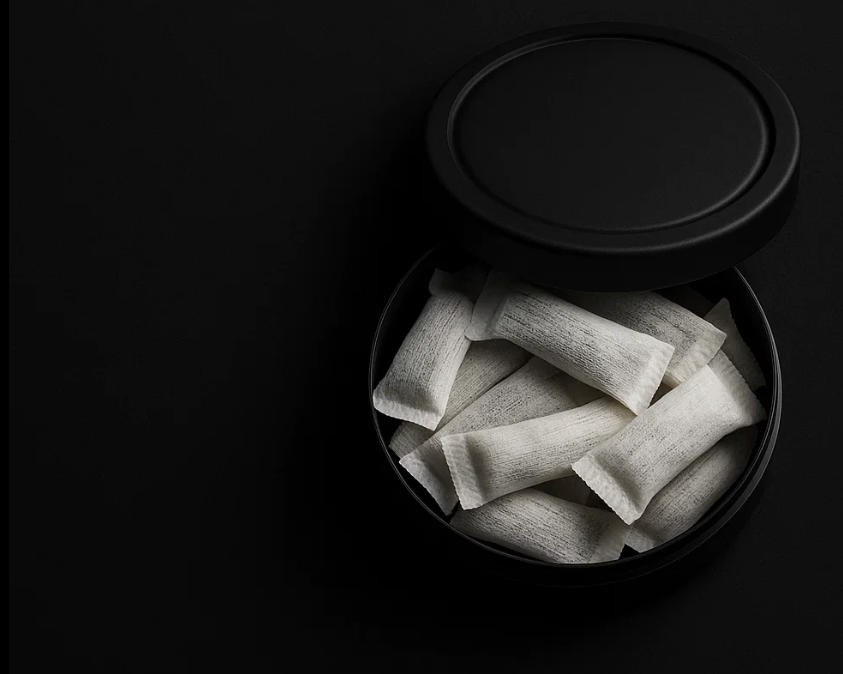 Offene Snus Dose mit Nikotinbeuteln – tabakfreien Snus online kaufen bei pouchesforyou
