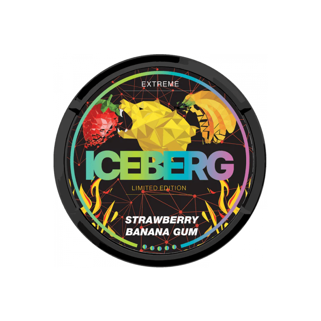 Iceberg Strawberry Banana Gum Extreme – Nikotinbeutel kaufen bei pouchesforyou