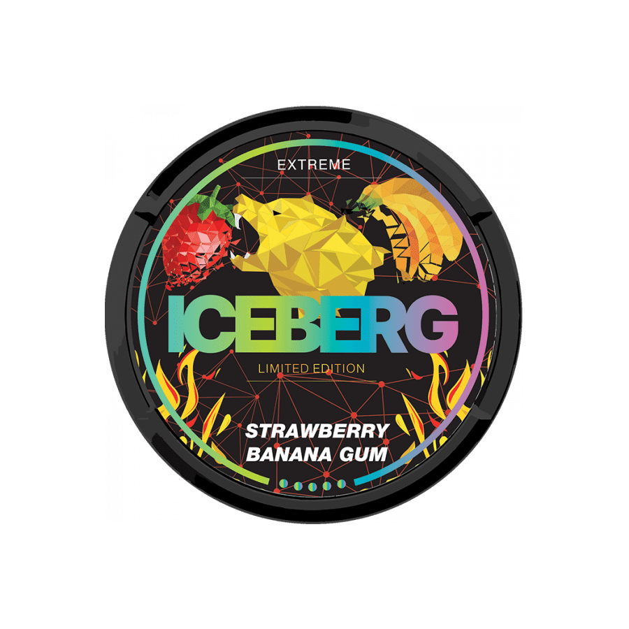 Iceberg Limited Edition Strawberry Banana Gum 50mg.